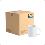 36 Canecas Brancas Porcelana Importada Sublimação 325ml Live