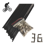 36 Raio Inox 290mm Fino 2 0 Preto Bike Aro 29 Não Enferruja