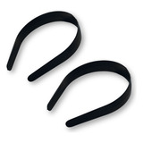 36 Tiara Arco Plastico Simples Encapar Larga Preta 30mm 3cm