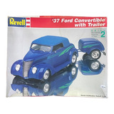 37 Ford Convertible Com Trailer Revell Kit De Montar 1/24