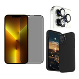 3d Anti Spy aros capa Silicone Compatível iPhone 13 Pro Max