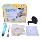 3d Pen 2 Caneta Impressora 3d Nova Lacrada 3 Cores 