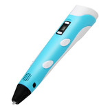 3dpen Caneta Profissional 3d Impressora Azul Com Filamento Charbs