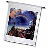 3dRose Fl-98626-1 Renderização De Arca Noahs No Mar-jpg Bandeira De Jardim- 30 X 45 Cm