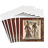3dRose Papiro Egípcio Antigo Cartões Comemorativos 15 X 15 Cm Conjunto De 6 Gc 99429 1 