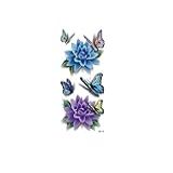 3i 3d Realista Bonita Tatuagem Temporária Borboleta 19x9 Kit Nome Do Desenho Borboletas Cor Flor 1
