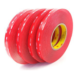 3m Hb004669899 Fita Dupla Face 33mts X 5mm Vermelho