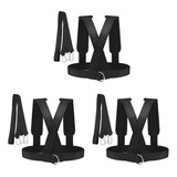 3pcs Heavy Duty Core Trenó Arnês Força Treinamento Puxando