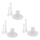 3pcs Borracha Branca Golf Tee Holder Com Tee Set Para
