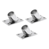 3pcs Corrimão 60 Aço Inoxidável 7 8 Encaixe Retangular