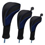 3pcs Golfs Clubes Cabeça Capas Set Headcover Drivers Fairway