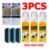 3pcs Limpeza De Espuma Interior Carro Spray Multifuncional