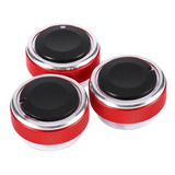 3pcs/set Car Ac Knob Liga De Alumínio Ar Condicionado Calor