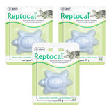 3un - Alcon Reptocal De Cálcio 15g Para Tartarugas Aquáticas