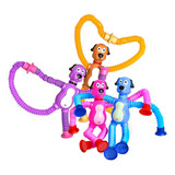 3un Robô Pop It Estica Puxa Brinquedo Gruda Led Tubo Ventosa