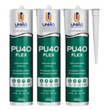 3un Pu Calhas Rufos Canaletas Selante Adesivo Multiuso 400g