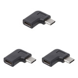3x 90 Graus De Ângulo Reto Usb 3 1 Tipo C Macho Para Fêmea U