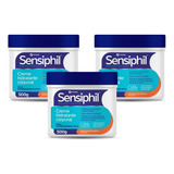 3x Creme Hidratante Corporal Sensiphil 500g = Cetaphil 