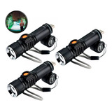 3x Lanterna Tática Militar De Longo Alcance T6 Usb 880000w