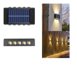3x Luminária De Parede Led Solar Arandela Dupla Recarregável
