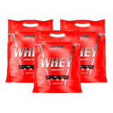 3x Nutri Whey Refil Isolado 907g - Integralmedica - Promoção