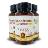 3x Oleo D Avestruz Strut Original Omega 3 6 7 9 Hf Suplement