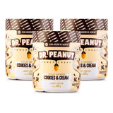 3x Pasta De Amendoim Com Whey Protein - 600g - Dr. Peanut Sabor Cookies