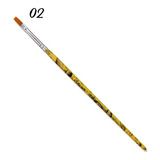 3x Pincel Chato Keramik 321 Cerdas Sintética Taman 02 04 06