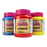 3x Tinta Pva Para Artesanato Fosca 250ml Escolha No Chat