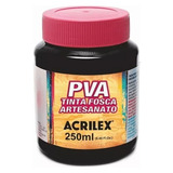 3x Tinta Pva Preto 520 Arte Artesanato Acrilex 250ml *promoc