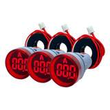 3x Amperímetro Sinalizador 100a 22mm Ad16 22am Vermelho