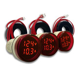 3x Amperímetro Voltímetro Sinaleiro 100a 22mm Vermelho Tc