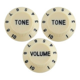 3x Botões De Volume Tone Knob