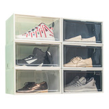 3x Caixa Organizadora De Plástico Empilhável Para Sapato
