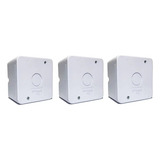 3x Caixa Plástica Organizadora Micro De Sobrepor Câmera Cftv