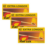 3x Caixas De Fósforo Extra Longo Fiat Lux Com 50 Unidades