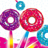 3x Caixas Pirulito Dip Loko Donuts Brilha No Escuro 30un