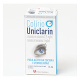 3x Colírio Uniclarin Solução Oftálmica Vermelhidão 15ml