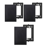 3x Espelho Placa Cega Preto 4x2 Legrand Pial Plus C suporte