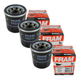 3x Filtro De Óleo Fram Ph6022 Motos Hd Harley Davidson