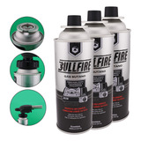 3x Gás Bullfire Refil Fogareiro Camping Maçarico Culinário