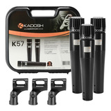 3x Microfones Profissionais Dinâmicos Kadosh K57