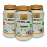 3x Oleo De Coco 500ml Orgânico Sem Sabor Sem Cheiro Hf Supl