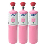 3x Refil Gás Refrigerante R410a Lata 750g C Válvula Ar Cond