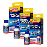 3x Revitalizador Liquido Farol Novo Luxcar Limpa E Restaura