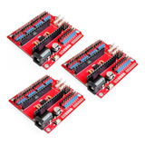 3x Shield Adaptador Base Expansão Arduino Nano V3 0 Uno R3