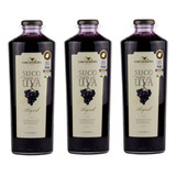 3x Suco De Uva Casa Madeira Tinto Integral 1 Litro