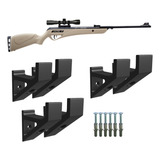 3x Suportes De Parede Rifle Espingarda Carabina 3 Pares 