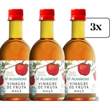 3x Vinagre De Maça Almaromi 400ml Natural Sem Conservantes
