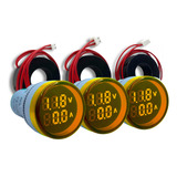 3x Voltímetro Amperímetro 100a Indicador Ad101 22vam Amarelo
